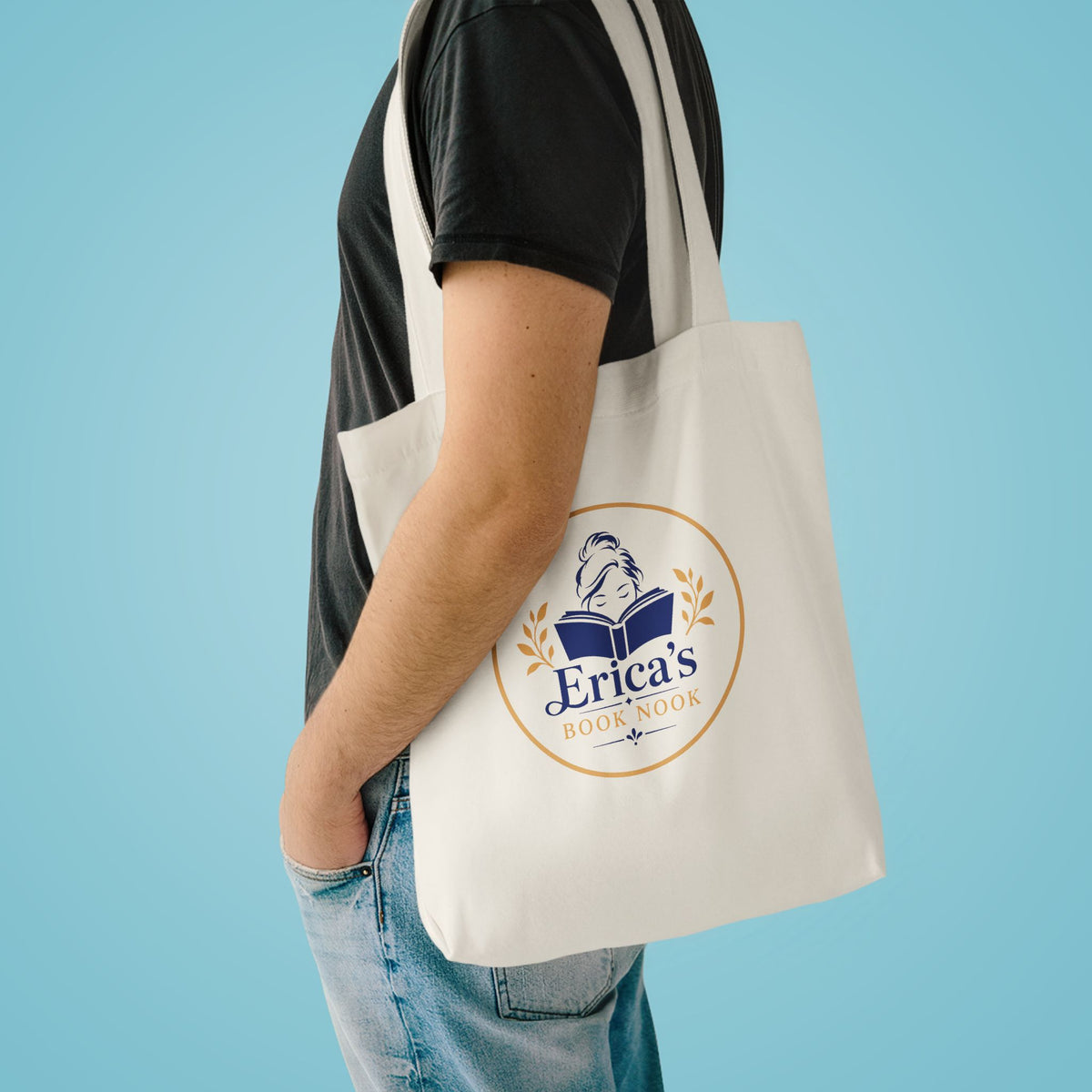 Book Nook Cotton Tote — Personalized Reading Lover Tote Bag