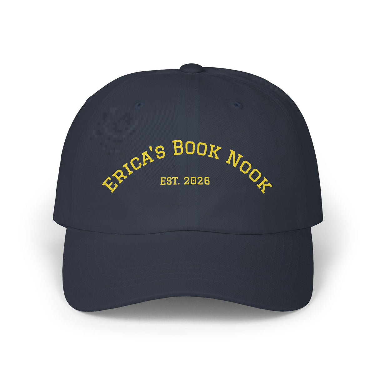 "Erica's Book Nook" Embroidered Personalized Baseball Hat, Est. 2026