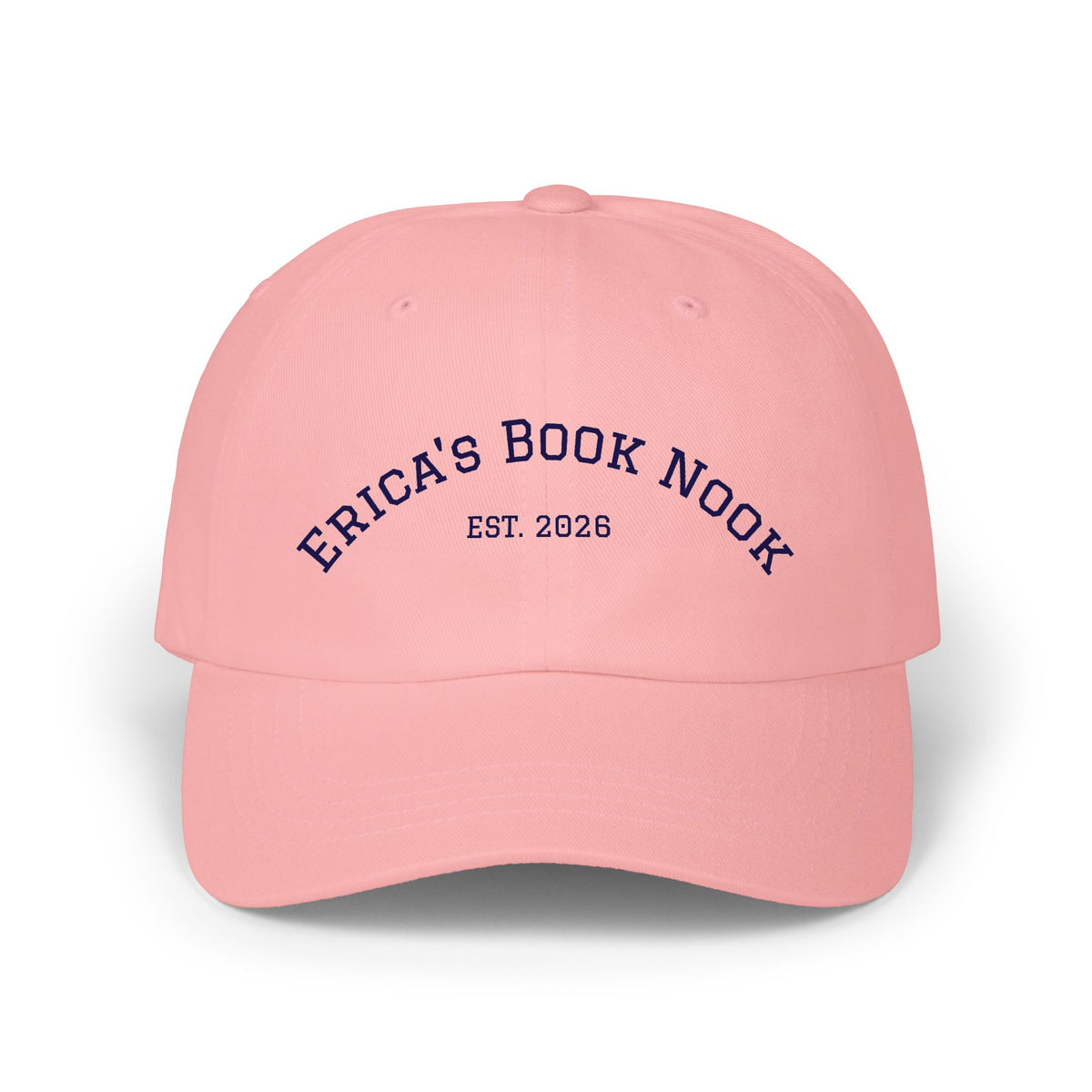 "Erica's Book Nook" Embroidered Personalized Baseball Hat, Est. 2026