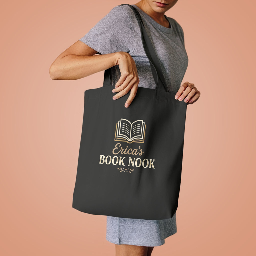 Book Nook Cotton Tote — Personalized Reading Lover Tote Bag